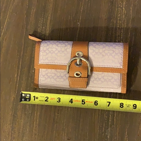 Coach Handbags - Large Coach lavender wallet